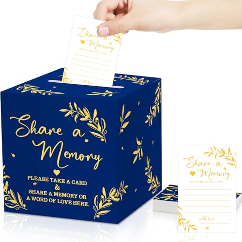 Pajean 50 Share a Memory Cards and Box, Blue Gold, Trendy - color: Blue Gold, style: Trendy