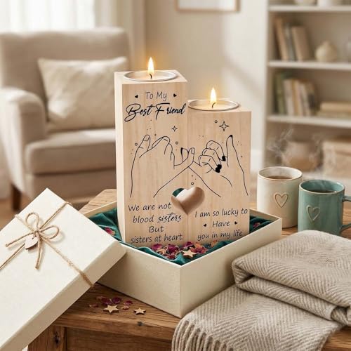 Sympathy Gifts for Loss of Loved One, Bereavement Candle Holders, Memorial Gifts for Best Friend, Sympathy Gift for Grieving Friend, Friendship Remembrance Decor with 2 Candle Slots