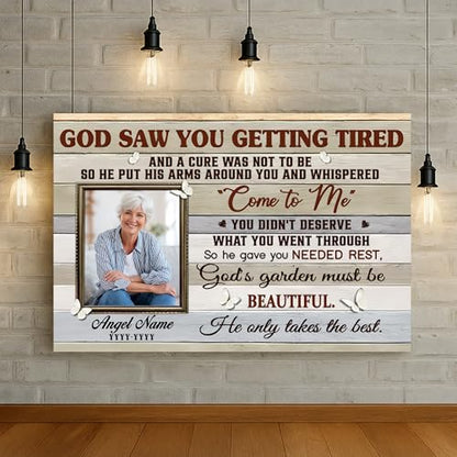 KiKiLuna Custom Memorial Photo Frame Gift for Loss of Loved One - color: Design 2