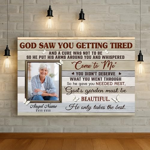 KiKiLuna Custom Memorial Photo Frame Gift for Loss of Loved One - color: Design 2
