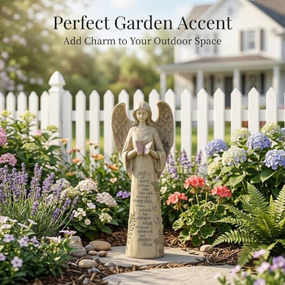 Ivy Home Standing Angel with Butterfly Garden Statuary
