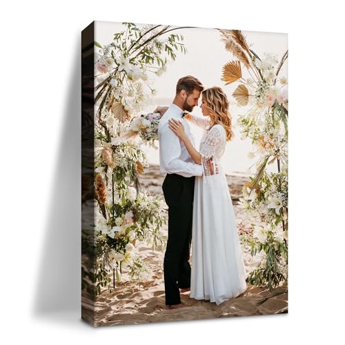 Ship Next Day Custom Canvas Prints with Your Photos (Framed 8x10) Personalized Picture Gifts Photo Prints Canvas Personalized Wall Art Ideal for Home Decor - size: 8"L x 10"W