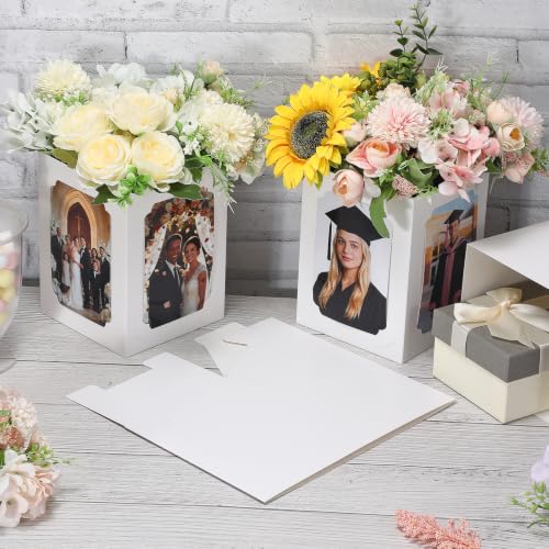 15 Pack White Photo Centerpieces for Table 4x6 5x7 Picture Display - color: White