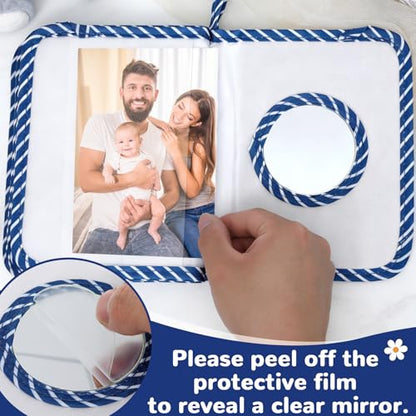 QOUBAI Baby's My First Family Album Soft Photo Cloth Book Holds 4x6 Family Pictures My First Book of Photos Baby Memory Album Gender Neutral Gift for Babies Newborn Toddler Baby Shower Moon - style: Love You to the Moon