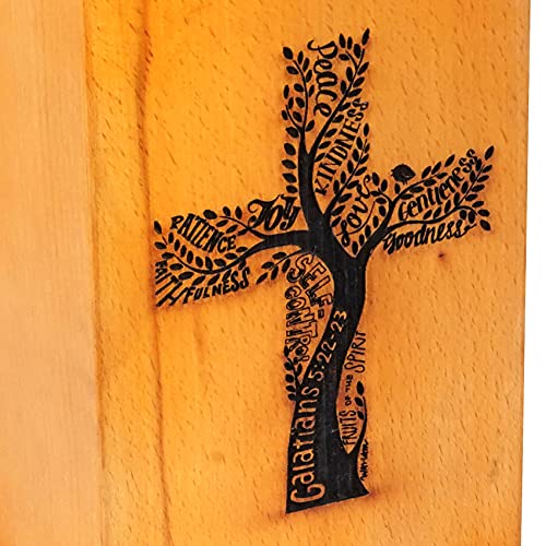 Rosewood Wooden Cremation Urns for Human Ashes Adult - Handcrafted Funeral Memorial Ash Storage Urn - Burial Columbarium (Tree of Life Cross, 250 Cubic Inches) - color: Tree of Life Cross