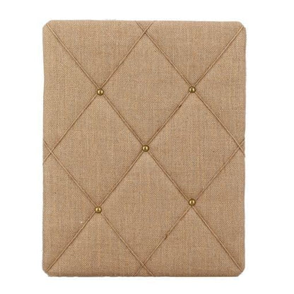 Burlap Bulletin Picture & Memo Board, 19.75 x 15.75 in | Criss-Cross Twine Design, Great for Photos and Notes - color: Natural Burlap