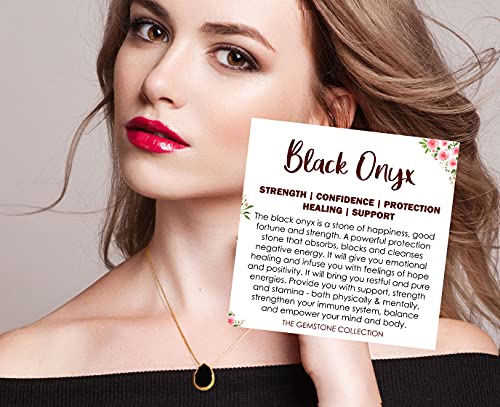 Be Wished Loss of a Mother Sympathy Gifts, Handmade Necklace with Meaningful Message, Ready to Give Jewelry - style: Black Onyx Necklace