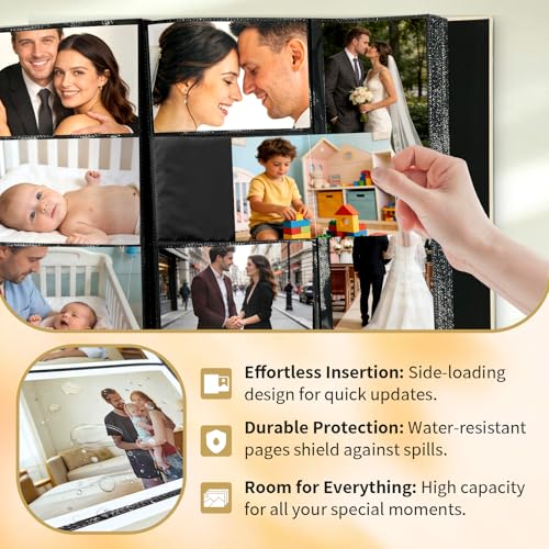 Photo Album 4x6 600 Pockets Photos, Large Capacity Leather Cover Photo Book | Slip-In Horizontal & Vertical Pockets Acid-Free Waterproof Picture Albums Great for Family Baby Wedding Holiday & Anniversary - color: Ivory