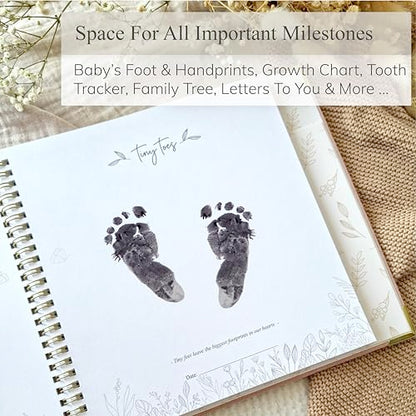 Baby Book Keepsake Boy or Girl Timeless Baby Memory Book First 5 Years for Baby Shower Gender Neutral Baby Scrapbook New Mom Gift Baby Journal from Birth to Age 5 Milestone Book Blush Pink - color: Blush Pink