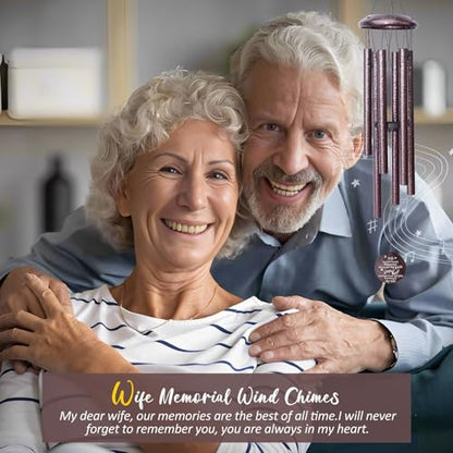 Memorial Gifts for Loss of Wife, 25''Memorial Wind Chimes of Sympathy Gifts for Loss of Wife, Bereavement, Condolence, Remembrance Gifts,Windchimes in Memory - size: Wife