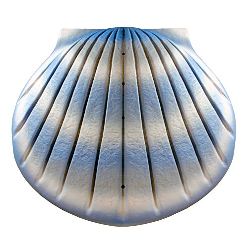OneWorld Memorials Shell Paper Biodegradable Cremation Urn - Companion - Holds Up to 400 Cubic Inches of Ashes - Aqua Blue Biodegradable Cremation Urn