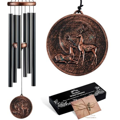 34" Deer Wind Chimes for Outside, Gifts for Women Mom Grandma - size: 34" Deer