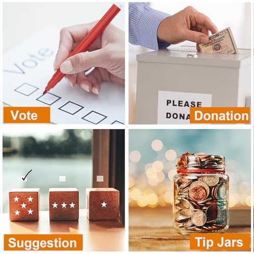 Acrylic Donation Box, 12" X 12" X 12" Ballot Suggestion Box with Lock & 2 Keys, Raffle Voting Box with Slot for School Conference Fundraising (Black) - color: Black, size: 12" X 12" X 12"