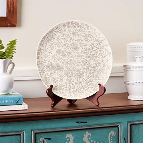 Fox Run Pine Wood Plate Stand, 10-Inch - color: Pine, size: 10-Inch