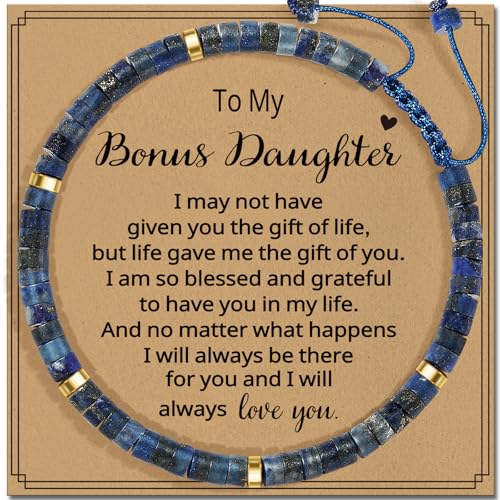 AGOT Daughter in Law Bracelets Gifts: Dear Daughter in Law Birthday Gifts from Mother in Law - color: LAZULI-BNUS