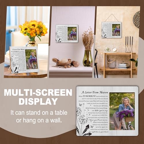 A Letter From Heaven Memorial Picture Frame - In Loving Memory Wooden Photo Frame - Condolences Bereavement Gifts -06