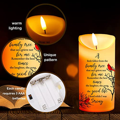 Gerrii Flameless Cardinal Memorial Sympathy Candle LED Battery,Memorial Style - style: Memorial Style