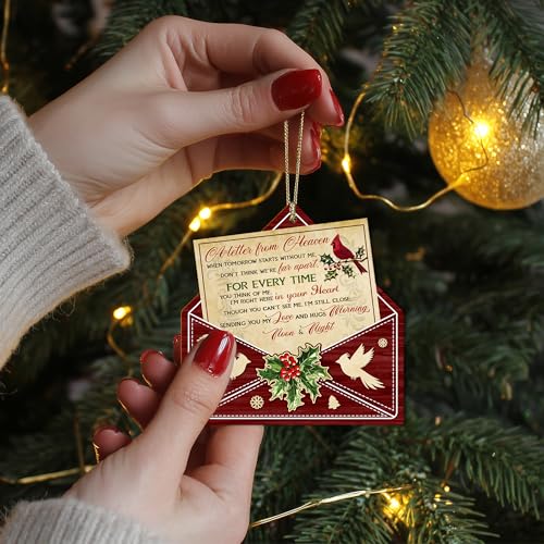 Hyturtle Memorial Christmas Ornament 2026 Gifts for Loss of Loved Ones | Cardinal Tree Eco-friendly Wooden Decoration, Sympathy Remembrance Holiday Gifts, Bereavement Keepsake, Double-sided print
