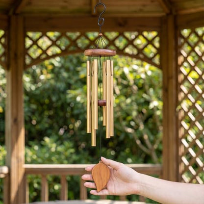 Wind Chimes for Outside, 32" Wooden Sympathy Wind Chimes Memorial Wind Chime for Loss of Loved One Mother Father, Sympathy Gift Home Decor Outdoor Garden Patio