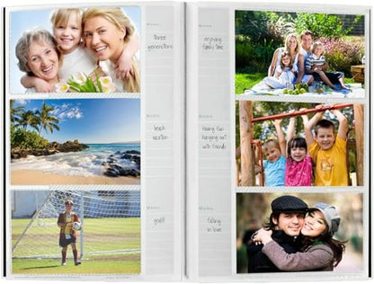 Pioneer Photo Albums Sewn Bonded Leather Cover Photo Album 300 Pockets Hold 4x6 Photos, White - size: 2 x 9.25 x 14.125 inches