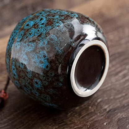 Small Ceramics Urn, Keepsake Urns for Human Ashes, Mini Cremation Urns - Fits a Small Amount of Cremated Remains - Display Burial at Home or Office Decor
