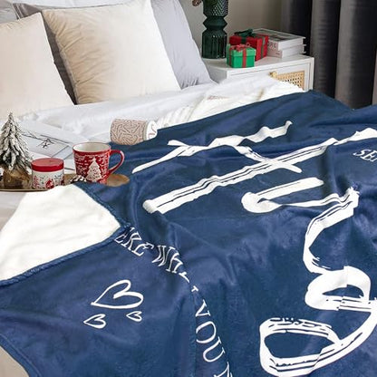 Get Well Gifts for Women Men, Healing Hug Blanket 50"x60" - color: Blue-big Hug