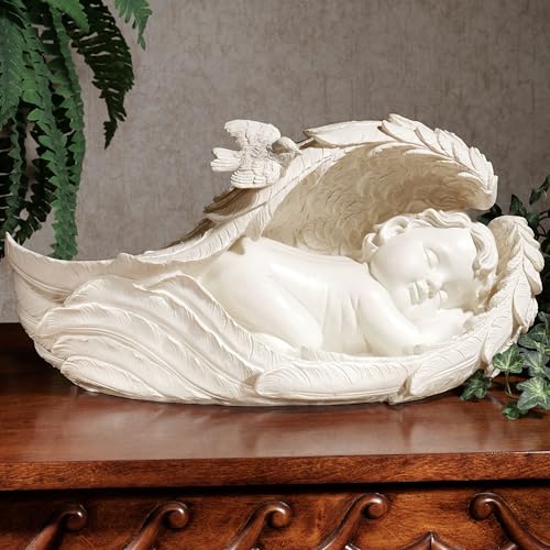 Touch of Class On Angels Wings Sculpture Soft Ivory