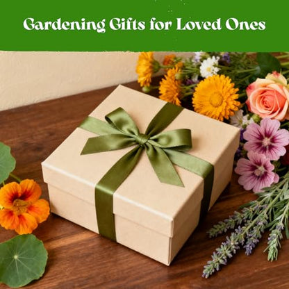 Lush&Dew Edible Flower Seed Bank with Almanac, Gardening Gifts for Women | 32 Types 30,000+ Non-GMO Heirloom Seeds for Planting Culinary Flowers, Survival Seed Kit, Gardener Gifts, Annuals Perennials - style: Edible Flowers
