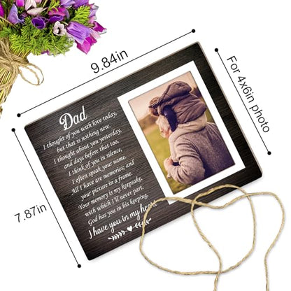 Memorial Gifts for Loss of Loved Father, Loss of Dad Memorial Picture Frame, Condolence Bereavement Gifts Father, in Memory of Dad Grief Gift, Sympathy Gift, Memorial Dad12P028 - size: 4X6