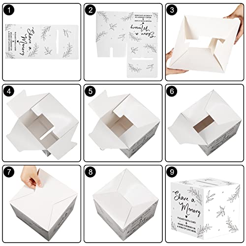 Pajean 50 Share a Memory Cards for Celebration of Life,White,Classic - color: White, style: Classic