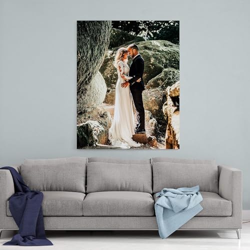 P&L ART. Personalized Custom Canvas Prints: Photo On Canvas Transform Your Photos into Stunning Framed Wall Art Digitally Printed Photo To Canvas Ideal for Home Decor Gifts Keepsakes Framed 8x10 - size: 8"L x 10"W