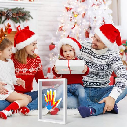 Family Handprint Kit for 4, Hand Print Keepsake Frame DIY Craft Gift - color: White, size: 4 Pages Acrylic Boards