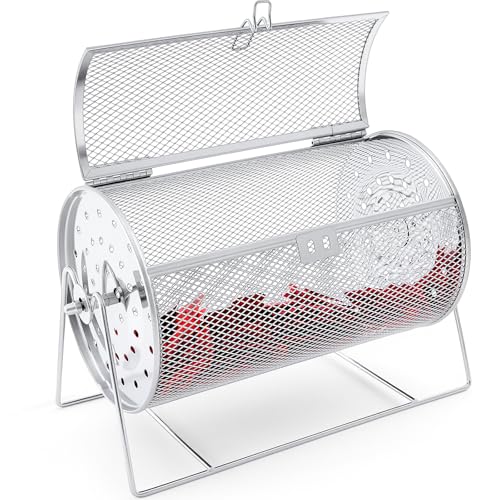 Teenyyou Raffle Drum, Holds 600 Tickets, Small, Integrated Rotary, Silver | Metal Ticket Wheel Spinner with Stand, Raffle Ticket Cage for Games Events, Home Parties, School Rewards, 7.09 x 4.72 Inch - color: Silver, size: 7.09" X 4.72", Small, style: Inte