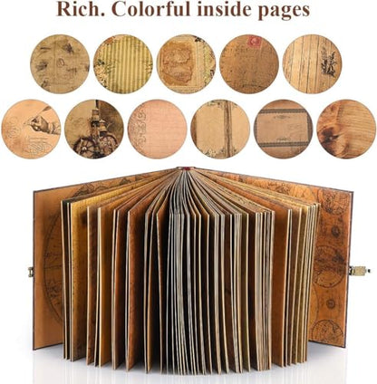 Our Adventure Book 146-Page DIY Handmade Scrapbook, Embossed Leather Cover - Ideal for Memories, Anniversary, Wedding, and Best Friend Gift - Inspired by the 'Up' Saga(Ball - Our Adventure Book) - color: Ball - Our Adventure Book (9.02"x7.72", 146 Pages)