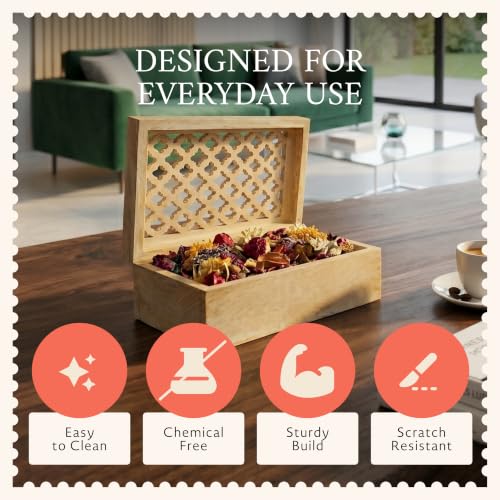 Mela Artisans Trellis Mango Wood Box - Whitewash, 10.5x7.5 in - color: Whitewash, size: Extra Large