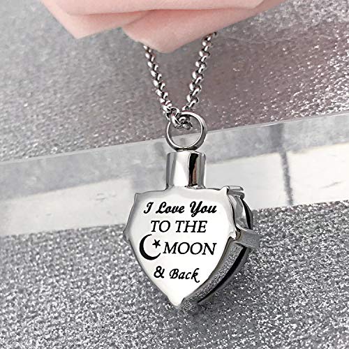 YOUFENG Urn Necklaces for Ashes Always in My Heart Heart Cremation Jewelry Memorial Pendant Birthstone Necklace - style: March URN
