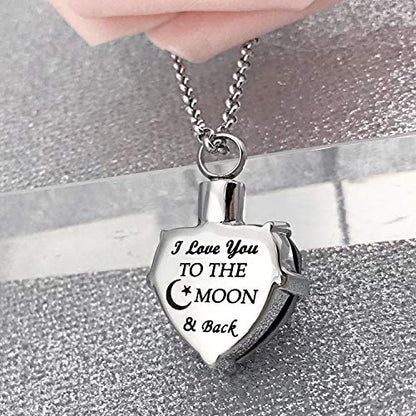 YOUFENG Urn Necklaces for Ashes Always in My Heart Heart Cremation Jewelry Memorial Pendant Birthstone Necklace - style: March URN