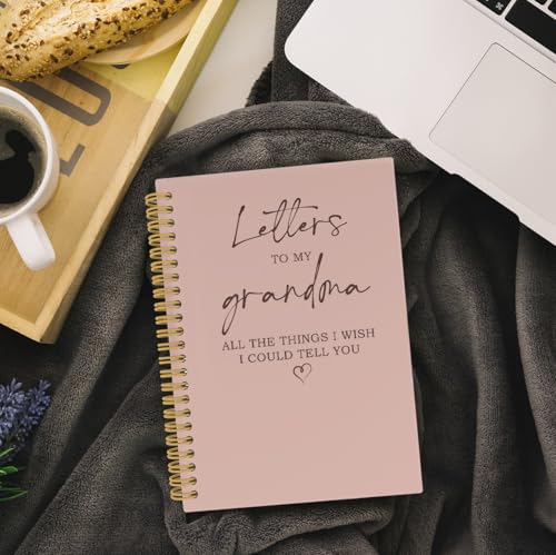 Grandma Memorial Gifts Grief Journal, Letters to My Grandma in Heaven 5.5"x8.3" 164Pages Lined Notebooks College Ruled for Loss of Grandma, In Loving Memory Sympathy Condolences Gifts - color: letters grandson