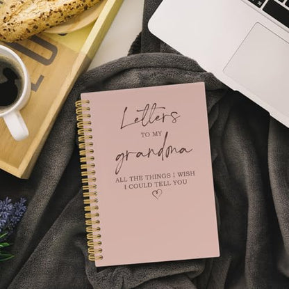 Grandma Memorial Gifts Grief Journal, Letters to My Grandma in Heaven 5.5"x8.3" 164Pages Lined Notebooks College Ruled for Loss of Grandma, In Loving Memory Sympathy Condolences Gifts - color: letters grandson
