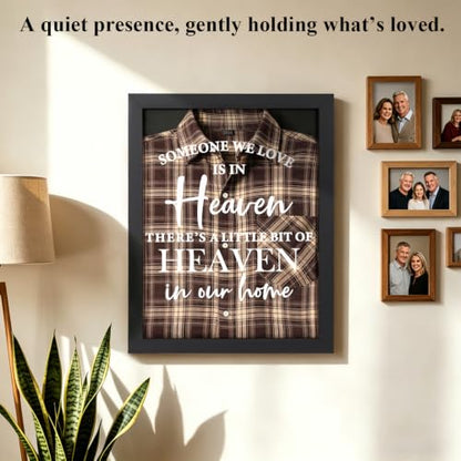Sympathy Gifts for Loss of Loved One, Clothing Memorial Shadow Box Frame - color: Black
