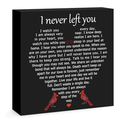 Memorial Sympathy Gifts for Loss of Loved One Bereavement Gift for Loss of Mother Father Husband Memorial Wooden Block Sign Condolence Funeral Remembrance Decoration