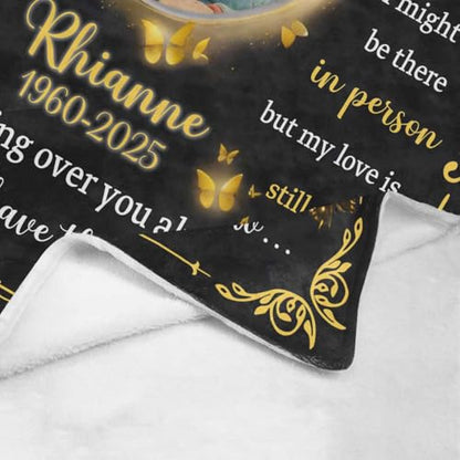 Custom Memorial Blanket with Photo - Sympathy Gift for Loss of Loved One - color: Style 23