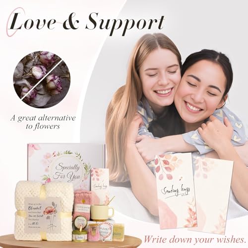 Get Well Gifts for Women Feel Better Gifts Baskets for Woman After Surgery Cancer Care Package,Thinking of You Sympathy/Birthday Gift Baskets Hug in a box Gifts for Women,Mom,Her,Wife