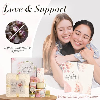 Get Well Gifts for Women Feel Better Gifts Baskets for Woman After Surgery Cancer Care Package,Thinking of You Sympathy/Birthday Gift Baskets Hug in a box Gifts for Women,Mom,Her,Wife