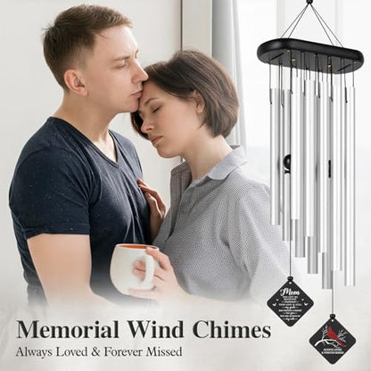 SteadStyle Memorial Gifts for Loss of Mom, Cardinal Memorial Wind Chimes | Sympathy Bereavement Gifts for Loss of Mother, Remembrance Condolence Gifts, In Memory of Mom Wind Chimes 26In Garden Patio