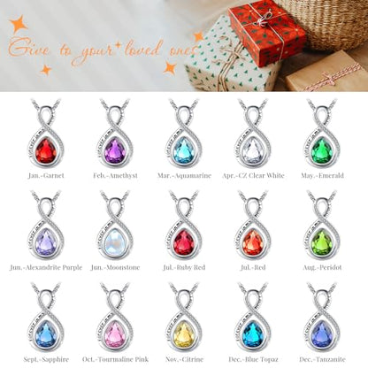 Eusense Cremation Jewelry for Ashes Urn Necklace to Put Ashes In 925 Sterling Silver Memorial Pendant Tree of Life Infinity Urn Necklaces for Ashes Necklace for Women Men - style: F-Infinity Urn-01-Jan.-Garnet