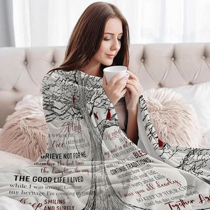 Bereavement Gifts Blanket Sympathy Gift Memorial Gifts | Condolences Gift, in Loving Memory Blankets, Memorial Gifts for Loss of Mom Dad Grandma Grandpa Pet 60" x 50" - size: 60*50inch