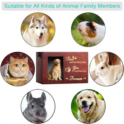 DGDCDV Pet Memorial Urns for Dogs or Cats Ashes with Photo Frame - size: X-Large