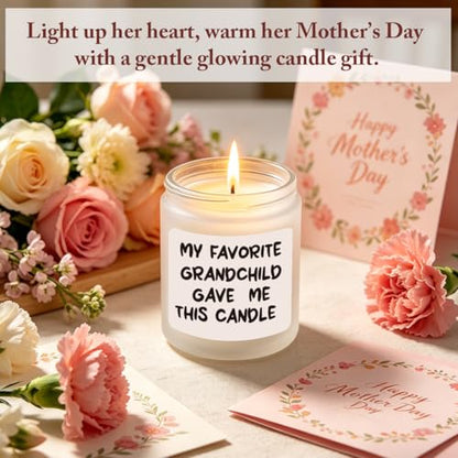 Gifts for Grandma Grandpa Novelty Lavender Scented Soy Candle Gift Unique Christmas Mothers Day Birthday Gifts Happy Retirement Retired Gift for Grandpa Grandma Grandparents - color: Favorite