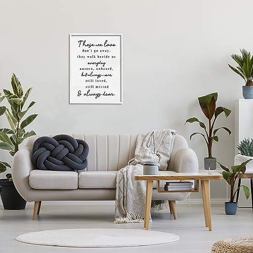 Those We Love Poem Rustic, 24 x 30 Inch Framed Giclée Print | Stupell Industries · By Lil' Rue · Ready to hang · Thoughtful gift for any room · Made in USA - color: Coastal White (Textured), size: 30"L x 24"W